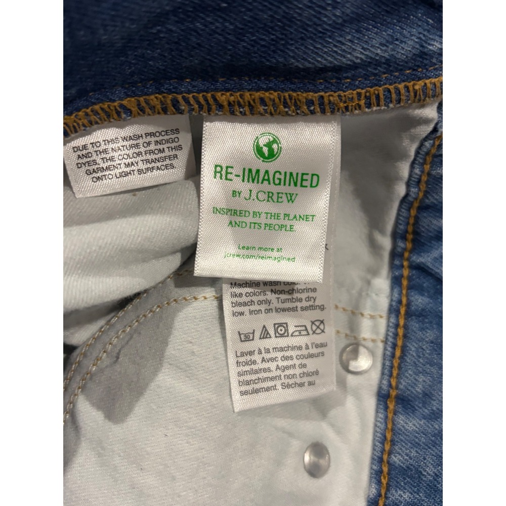 J‎ Crew Womens 9" Vintage Straight Demin Jeans Size 29 Tall Blue Medium Wash - Picture 7 of 8